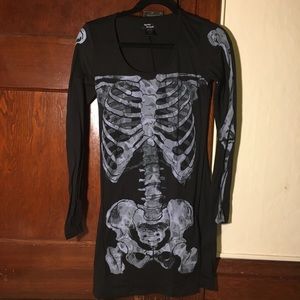 Knee length flattering Skeleton dress